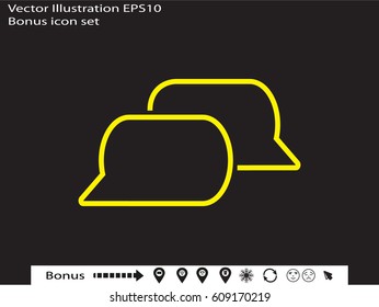 chat, dialogue, icon, vector illustration eps10