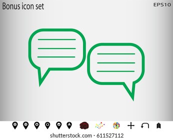 chat, dialogue, icon, vector illustration eps10