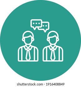 Chat, dialogue, meeting icon vector image. Can also be used for cyber security. Suitable for use on web apps, mobile apps and print media.