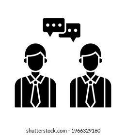 Chat, dialogue, meeting icon vector image. Can also be used for cyber security. Suitable for use on web apps, mobile apps and print media.
