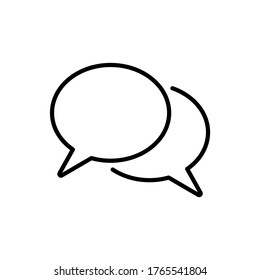 chat discussion icon vector,  discussion chat, speech bubbles symbol icon flat design