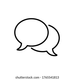 chat discussion icon vector,  discussion chat, speech bubbles symbol icon flat design