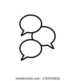 Chat-Diskussionssymbol, Vektorgrafik, Diskussionsgespräch, Sprachblasen-Symbol Symbol für flaches Design