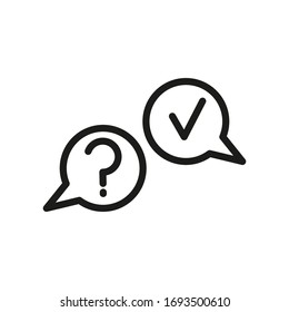 Chat Discussion Vector Line Icon. Business Communication