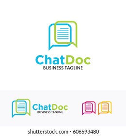 Chat Doc Logo Stock Vector Royalty Free