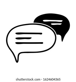Chat doodle icon. Message icon