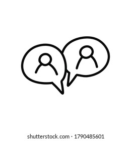icono del garabato de charla, ilustración del vector