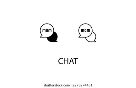 Chat double icon design stock illustration