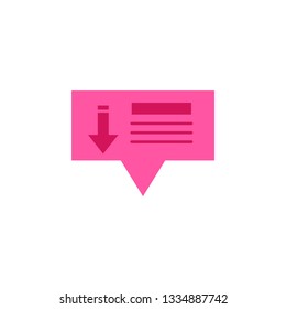 Chat, download color icon. Element of color chat icon. Premium quality graphic design icon. Signs and symbols collection icon for websites, web design, mobile app