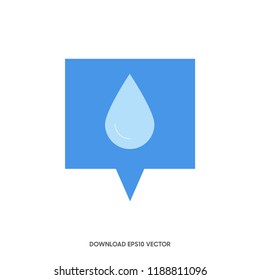 Chat drop vector icon