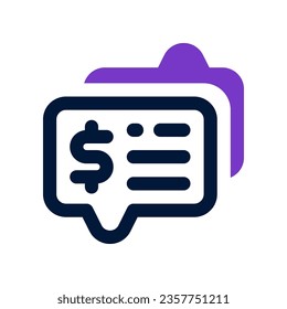 icono de tono del dúo de chat. icono vector para tu sitio web, móvil, presentación y diseño de logotipo.