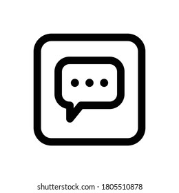 Vector de contorno de icono de chat (comercio electrónico). aislado en fondo blanco