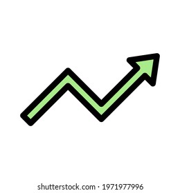 Chat, economic, rise icon vector image. Can also be used for customer support. Suitable for use on web apps, mobile apps and print media.
