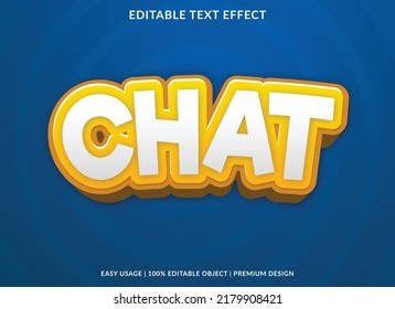 chat editable text effect template with abstract style font use for business logo and brand