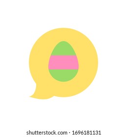 Icono de color del huevo de chat. Elementos vectoriales simples de color para las fiestas religiosas ui y ux, sitio web o aplicación móvil