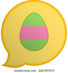 Chat egg color icon. Simple color vector elements of religious holiday for ui and ux, website or mobile application on white background