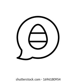 Chat egg icon. Simple line vector elements of religious holiday for ui and ux, website or mobile application