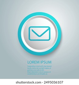 Chat email envelope letter mail message icon vector in Line style
