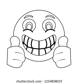 Chat emoji emoticon in black and white