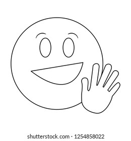 Chat emoji emoticon in black and white