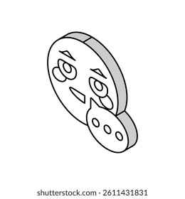 chat emoji isometric icon vector. chat emoji sign. isolated symbol illustration