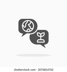 Chat Environtment icon. Solid or glyph style. Vector illustration. Enjoy this icon for your project.