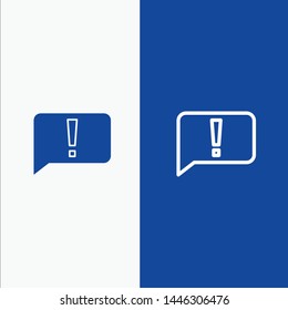 Chat, Error, Basic, Ui Line and Glyph Solid icon Blue banner Line and Glyph Solid icon Blue banner