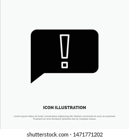Chat, Error, Basic, Ui solid Glyph Icon vector