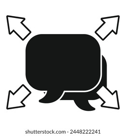 Icono de razón de evidencia de chat Vector simple. Problema de cognición. Plan fáctico