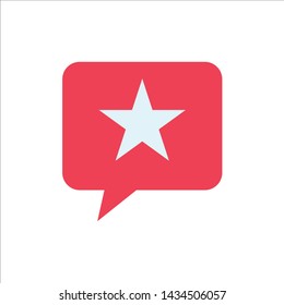 Chat, Favorite, Message, Star  Flat Color Icon. Vector icon banner Template