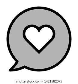 chat favorite multimedia icon vector