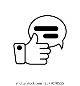 Chat feedback icon vector stock illustration