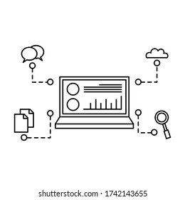 chat file laptop cloud and search outline design