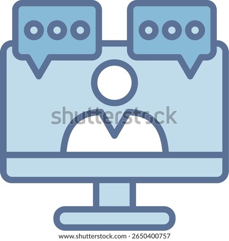 Chat Filled Blue Tone Icon
