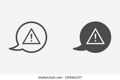 Chat filled and outline vector icon sign symbol