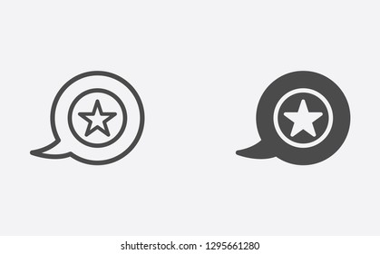Chat filled and outline vector icon sign symbol