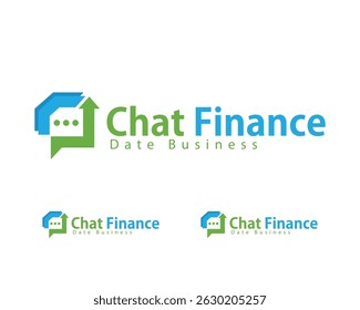 chat finance logo creative date business concept message