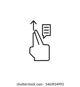Chat, finger, gestures icon. Element of corruption icon. Thin line icon on white background