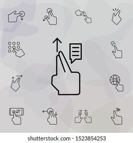 Chat, finger, gestures icon. Universal set of touch gesture for website design and development, app development