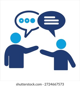 Chat Flat Blue Icon Collection