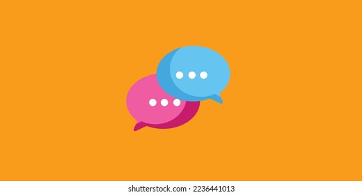 Chat Flat Design Grafikdesign Illustration. eps
