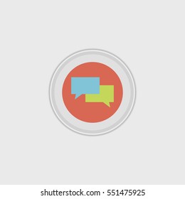 Chat flat icon illustration isolated vector sign symbol
