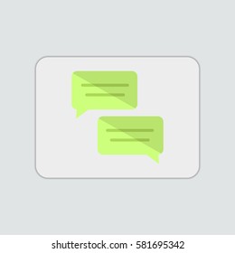 Chat flat icon illustration isolated vector sign symbol