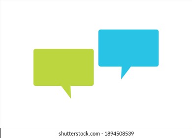 chat flat icon on white background, vector symbol