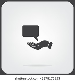 Chat Flat Icon with shadow. Vector EPS 10.