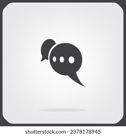 Chat Flat Icon with shadow. Vector EPS 10.