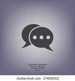 Chat Flat Icon with shadow. Vector EPS 10.