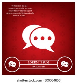 Chat Flat Icon with shadow. Vector EPS 10.