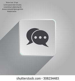 Chat Flat Icon with shadow. Vector EPS 10.