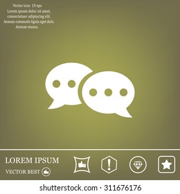 Chat Flat Icon with shadow. Vector EPS 10.